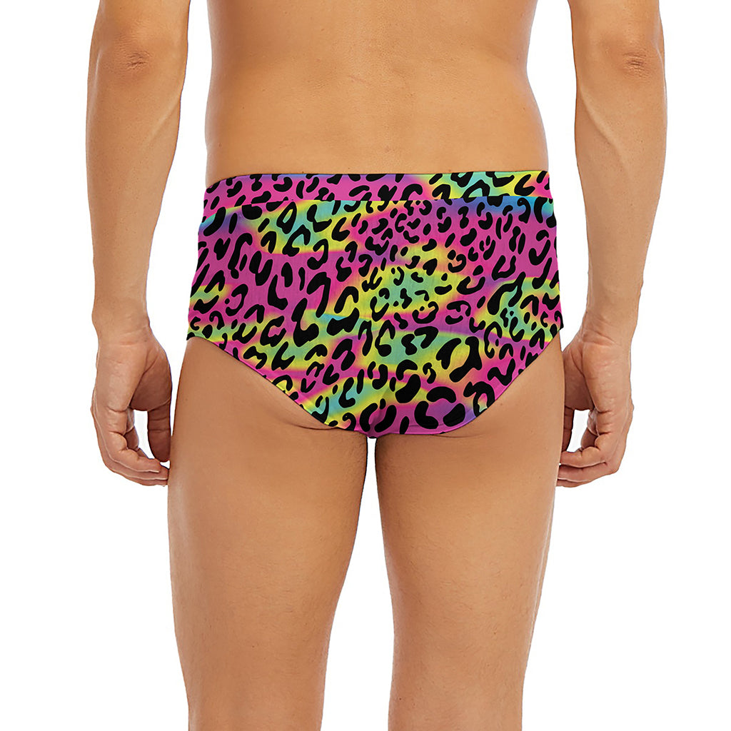 Trippy Psychedelic Leopard Print Men's Briefs