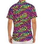 Trippy Psychedelic Leopard Print Men's Deep V-Neck Shirt