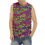 Trippy Psychedelic Leopard Print Men's Fitness Tank Top