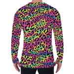 Trippy Psychedelic Leopard Print Men's Long Sleeve T-Shirt