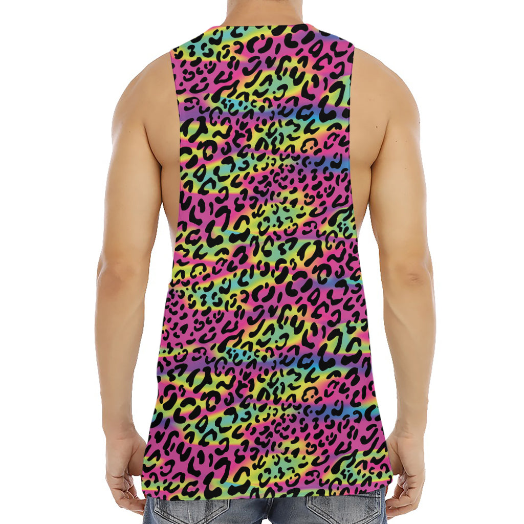 Trippy Psychedelic Leopard Print Men's Muscle Tank Top