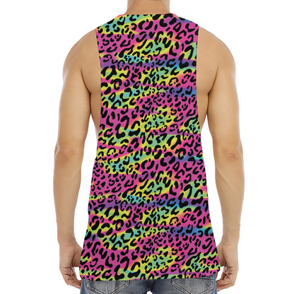 Trippy Psychedelic Leopard Print Men's Muscle Tank Top