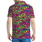 Trippy Psychedelic Leopard Print Men's Polo Shirt