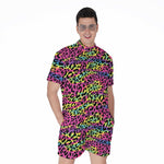 Trippy Psychedelic Leopard Print Men's Rompers