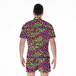 Trippy Psychedelic Leopard Print Men's Rompers