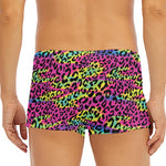 Trippy Psychedelic Leopard Print Men's Short Boxer Briefs