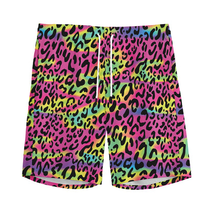 Trippy Psychedelic Leopard Print Men's Sports Shorts