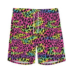 Trippy Psychedelic Leopard Print Men's Sports Shorts