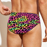 Trippy Psychedelic Leopard Print Men's Swim Briefs