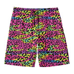 Trippy Psychedelic Leopard Print Men's Swim Trunks