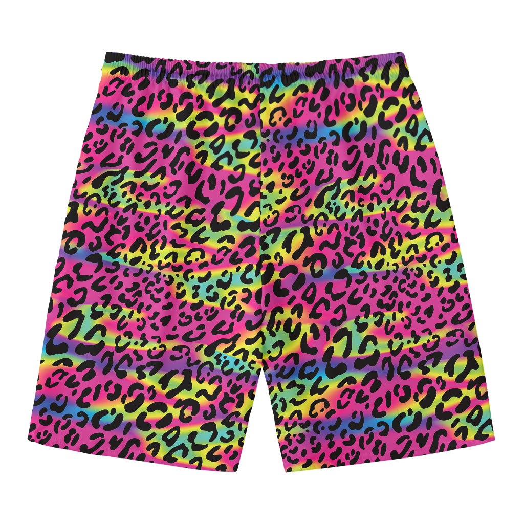 Trippy Psychedelic Leopard Print Men's Swim Trunks