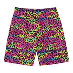 Trippy Psychedelic Leopard Print Men's Swim Trunks