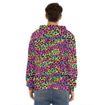 Trippy Psychedelic Leopard Print Men's Velvet Pullover Hoodie