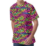 Trippy Psychedelic Leopard Print Men's Velvet T-Shirt