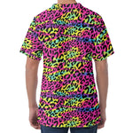 Trippy Psychedelic Leopard Print Men's Velvet T-Shirt