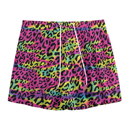 Trippy Psychedelic Leopard Print Mesh Shorts