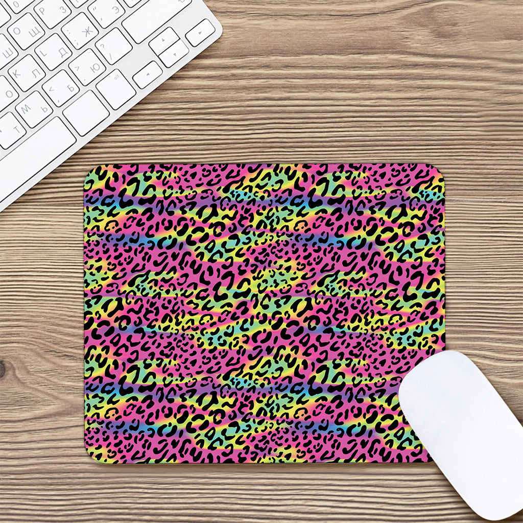 Trippy Psychedelic Leopard Print Mouse Pad