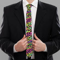 Trippy Psychedelic Leopard Print Necktie