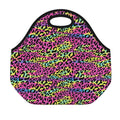 Trippy Psychedelic Leopard Print Neoprene Lunch Bag