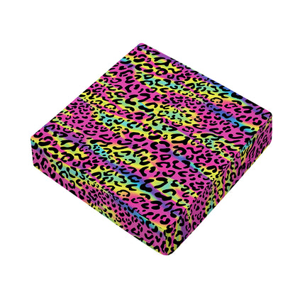 Trippy Psychedelic Leopard Print Outdoor Seat Cushion Cover