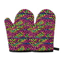 Trippy Psychedelic Leopard Print Oven Mitts