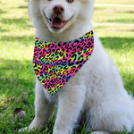 Trippy Psychedelic Leopard Print Over The Collar Dog Bandana