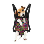 Trippy Psychedelic Leopard Print Pet Carrier Backpack