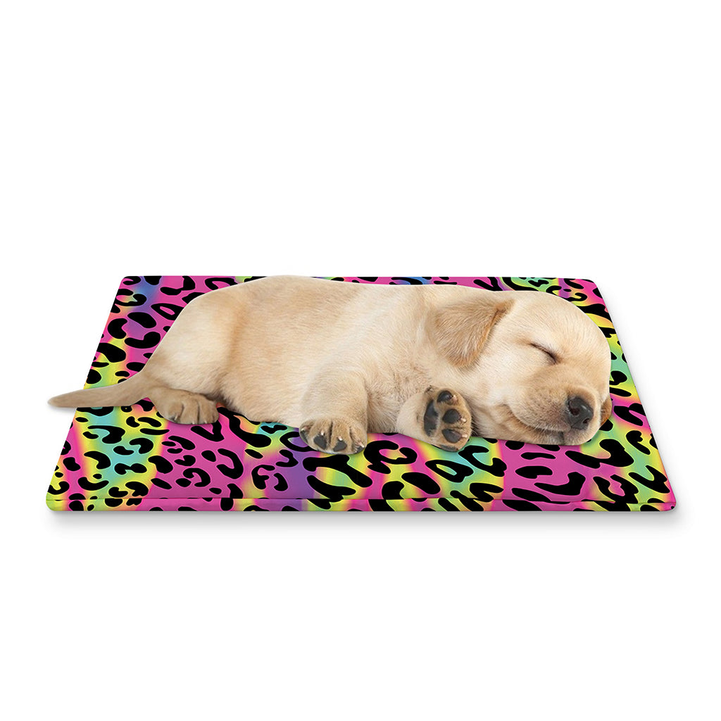 Trippy Psychedelic Leopard Print Pet Cooling Mat Cover