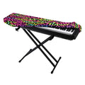 Trippy Psychedelic Leopard Print Piano Keyboard Cover
