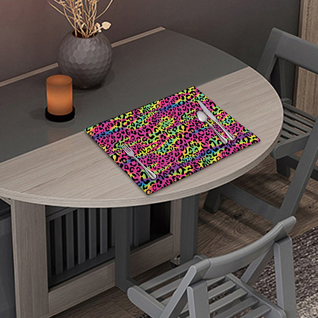 Trippy Psychedelic Leopard Print Placemat
