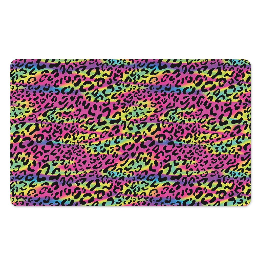 Trippy Psychedelic Leopard Print Polyester Doormat