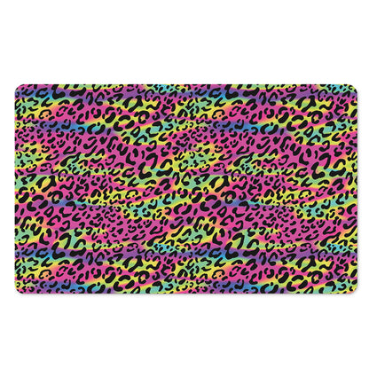 Trippy Psychedelic Leopard Print Polyester Doormat