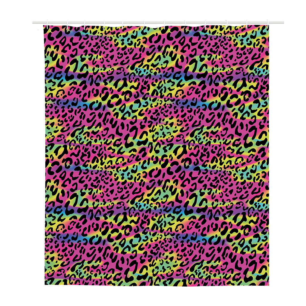 Trippy Psychedelic Leopard Print Polyester Shower Curtain