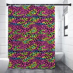 Trippy Psychedelic Leopard Print Premium Shower Curtain