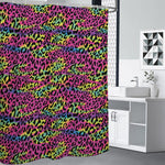 Trippy Psychedelic Leopard Print Premium Shower Curtain