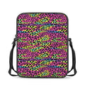 Trippy Psychedelic Leopard Print Rectangular Crossbody Bag