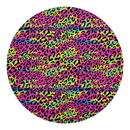 Trippy Psychedelic Leopard Print Round Blanket