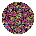 Trippy Psychedelic Leopard Print Round Floor Mat