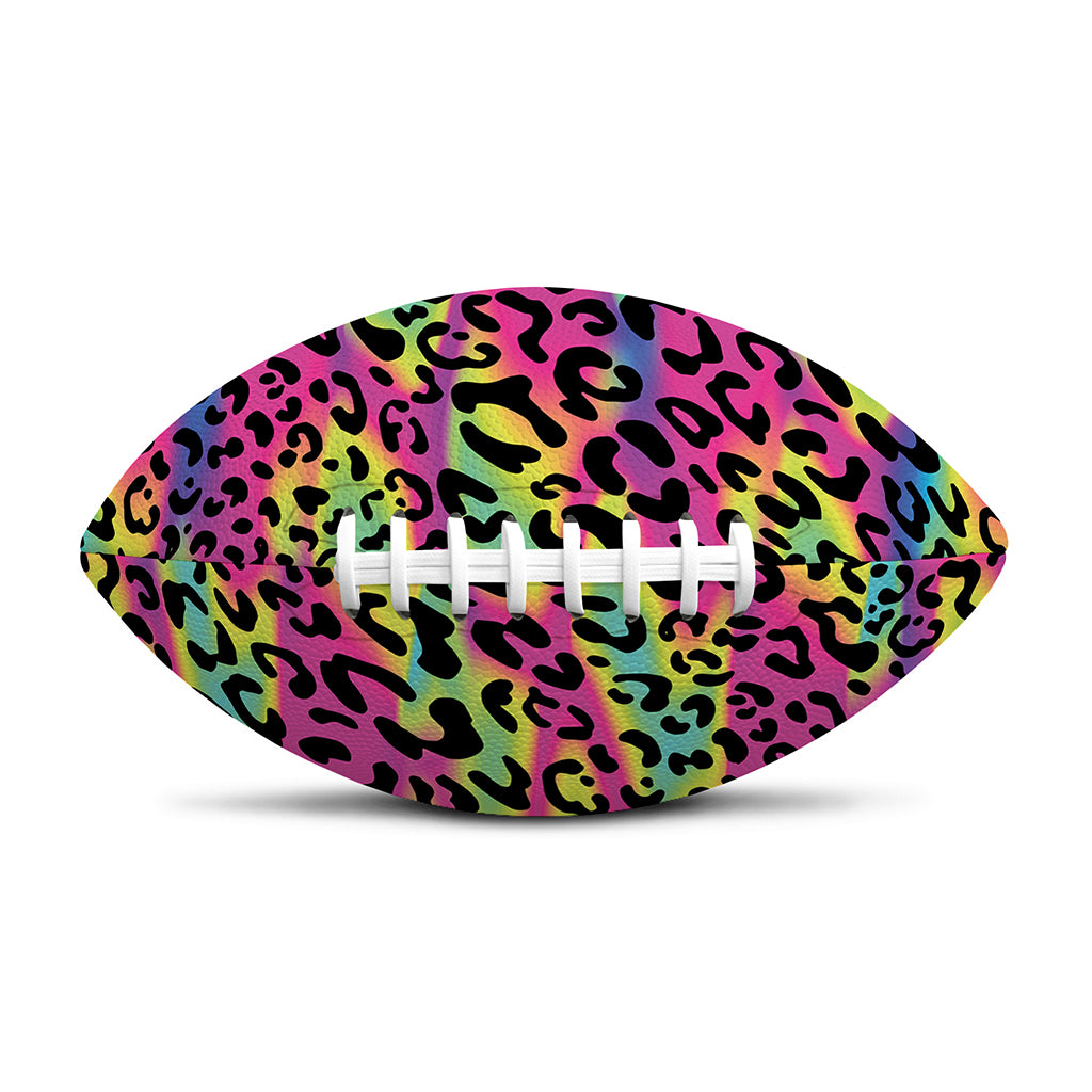 Trippy Psychedelic Leopard Print Rugby Ball