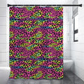 Trippy Psychedelic Leopard Print Shower Curtain