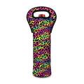 Trippy Psychedelic Leopard Print Single Neoprene Wine Tote