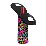 Trippy Psychedelic Leopard Print Single Neoprene Wine Tote