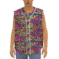 Trippy Psychedelic Leopard Print Sleeveless Baseball Jersey