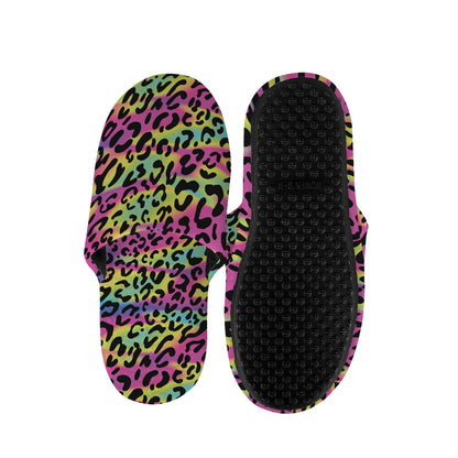 Trippy Psychedelic Leopard Print Slippers