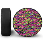 Trippy Psychedelic Leopard Print Tire Cover