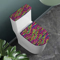 Trippy Psychedelic Leopard Print Toilet Lid And Tank Cover Set