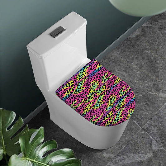 Trippy Psychedelic Leopard Print Toilet Lid Cover