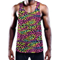 Trippy Psychedelic Leopard Print Men's Workout Tank Top
