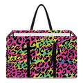 Trippy Psychedelic Leopard Print Utility Tote Bag