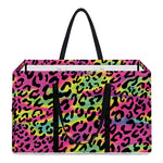 Trippy Psychedelic Leopard Print Utility Tote Bag